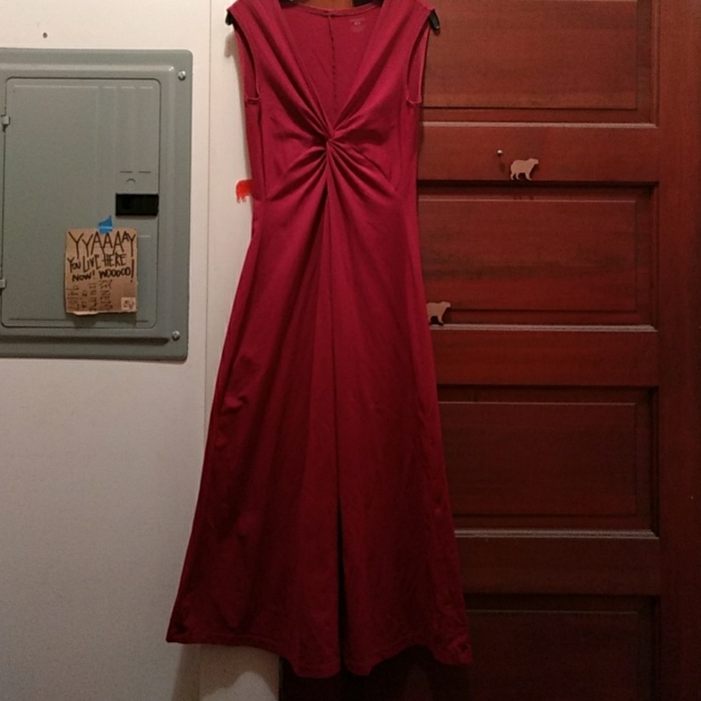 Patagonia bandha red twist front dress